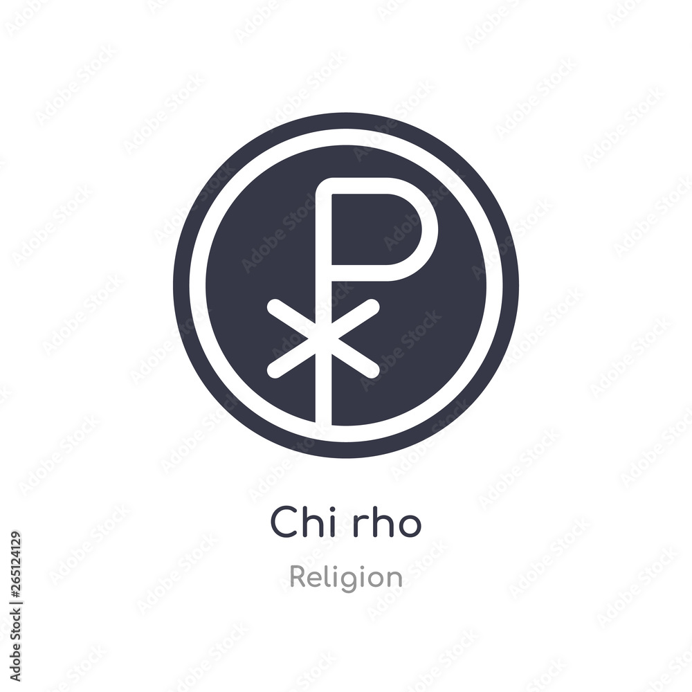 Fototapeta premium chi rho icon. isolated chi rho icon vector illustration from religion collection. editable sing symbol can be use for web site and mobile app