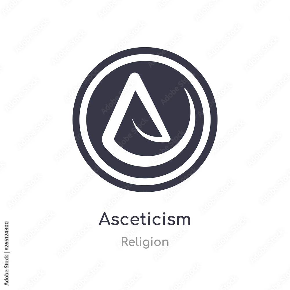 asceticism icon. isolated asceticism icon vector illustration from religion collection. editable sing symbol can be use for web site and mobile app asceticism icon. isolated asceticism icon vector illustration from religion collection. editable sing symbol can be use for web site and mobile app