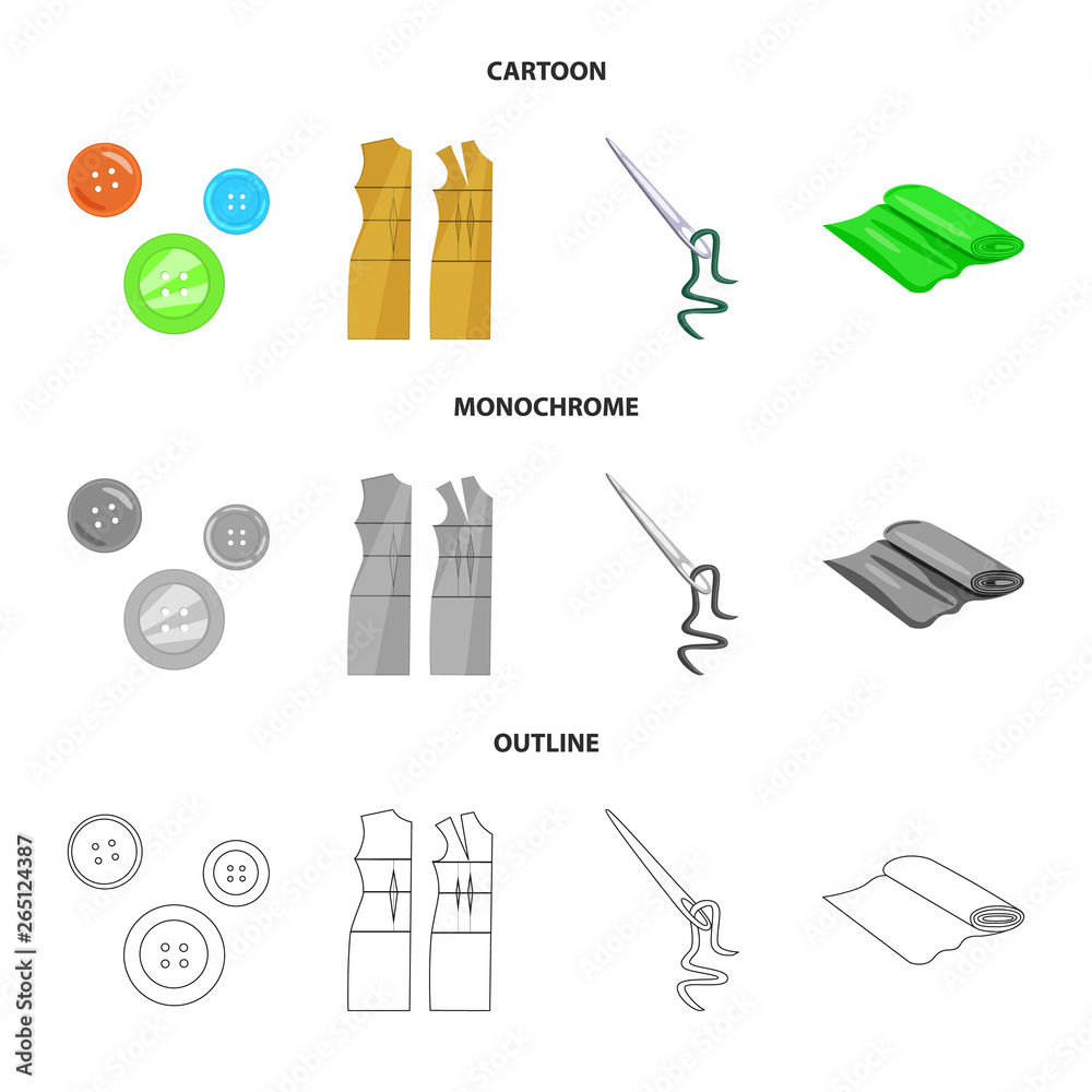 Obraz premium Vector design of craft and handcraft logo. Set of craft and industry stock symbol for web.