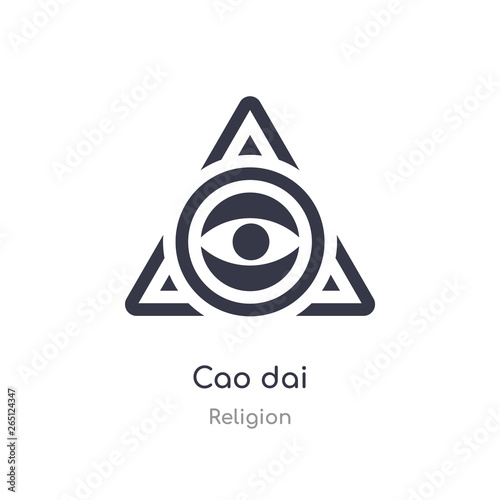cao dai icon. isolated cao dai icon vector illustration from religion collection. editable sing symbol can be use for web site and mobile app