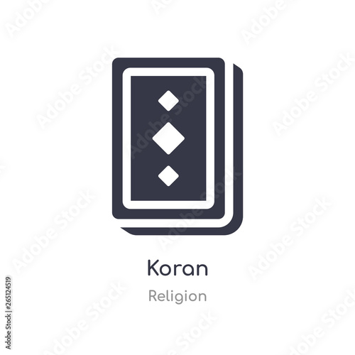 koran icon. isolated koran icon vector illustration from religion collection. editable sing symbol can be use for web site and mobile app