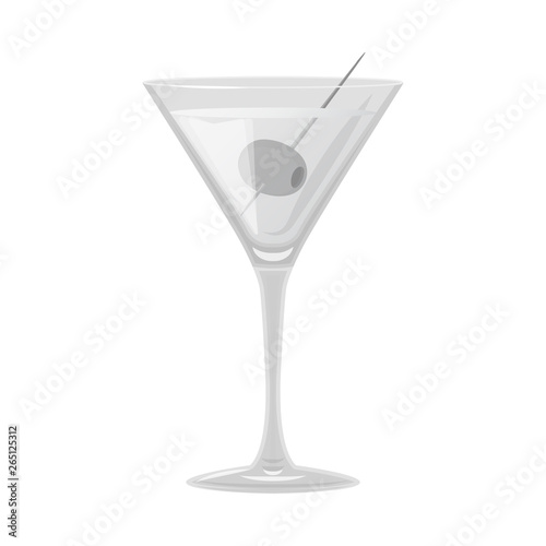 Vector design of martini and glass icon. Collection of martini and alcohol vector icon for stock.
