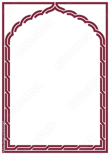 Indian frame with geometric texture - Vector