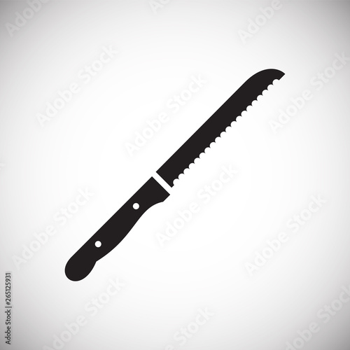 Knife icon on background for graphic and web design. Simple vector sign. Internet concept symbol for website button or mobile app.