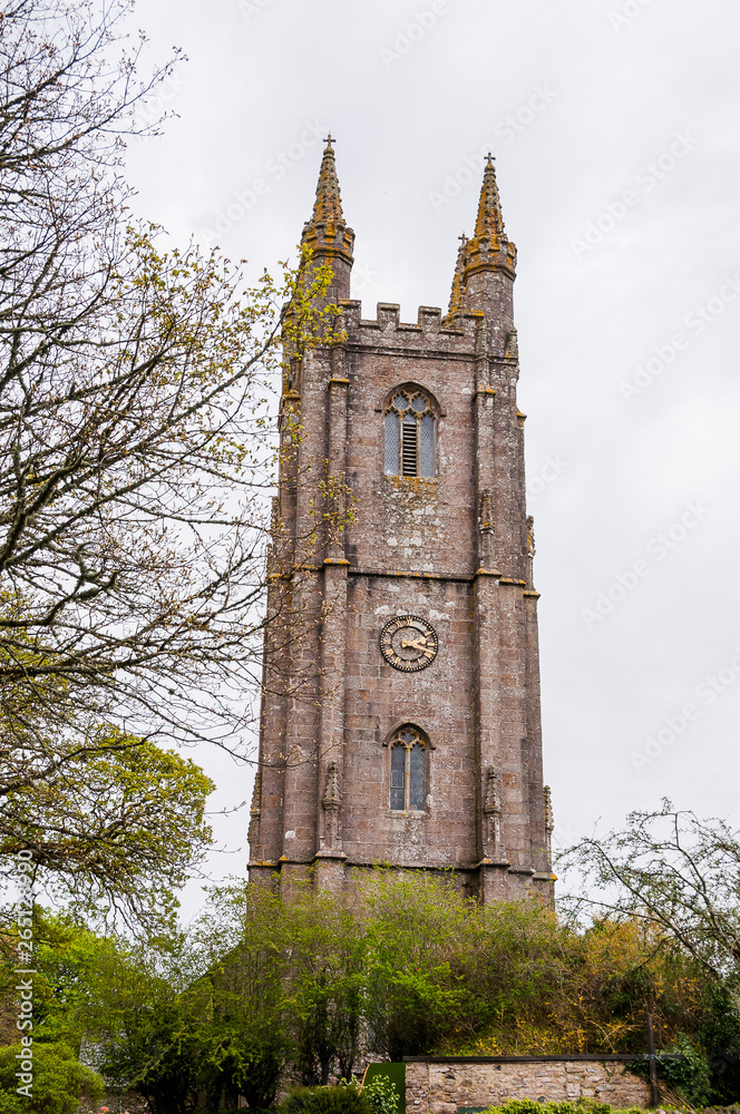 Widecombe, Devon, Dartmoor, Kirche, Dorf, Kirchturm, Heidelandschaft, Moor, Wanderweg, Südengland