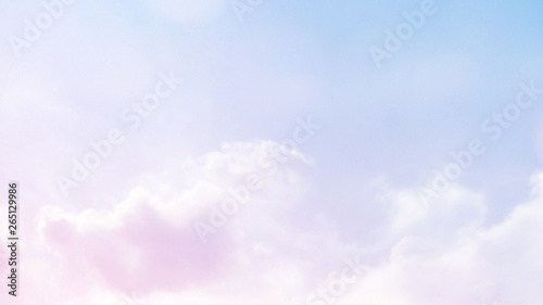 Obraz na płótnie Abstract blurred beautiful soft cloud background with a pastel multicolored gradient with bokeh concept for wedding card design or presentation w salonie