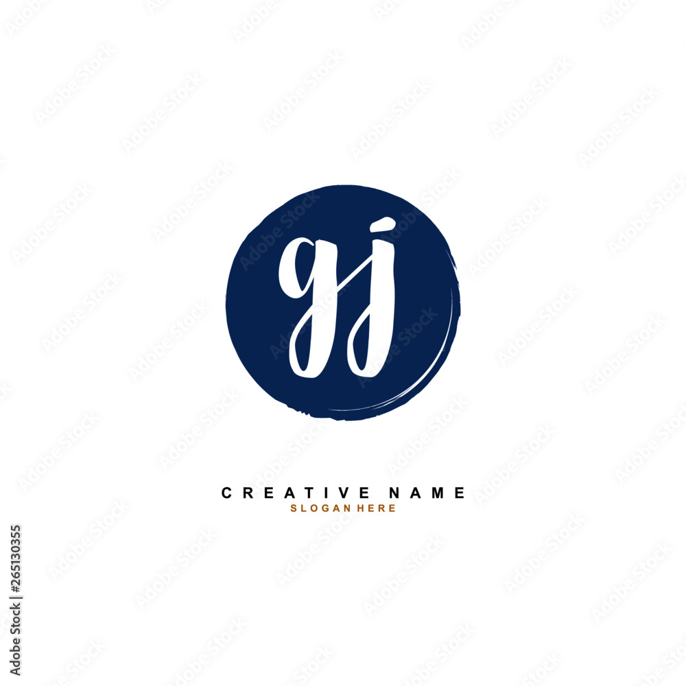 G J GJ Initial logo template vector. Letter logo concept G J GJ Initial logo template vector. Letter logo concept
