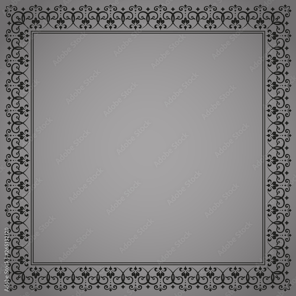 Decorative frame Elegant vector element for design in Eastern style, place for text. Floral black border. Lace illustration for invitations and greeting cards Decorative frame Elegant vector element for design in Eastern style, place for text. Floral black border. Lace illustration for invitations and greeting cards