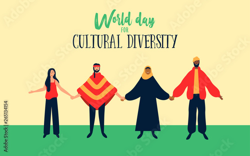 Cultural Diversity illustration of diverse ethnic people