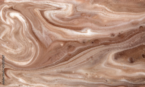 Beige marbling pattern. Marble liquid texture.