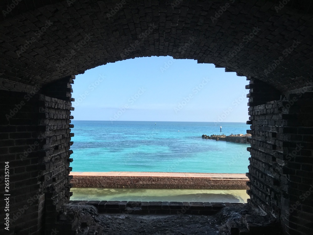 view from window from Fort Jefferson on Dry Tortugas