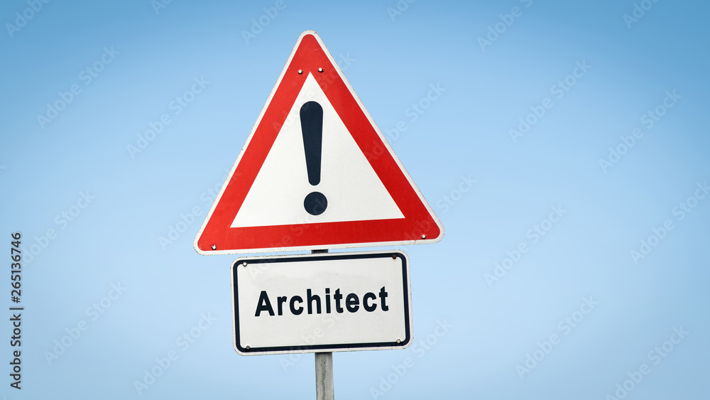 Street Sign the Direction Way to Architect Street Sign the Direction Way to Architect