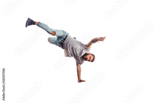 Man doing gymnastics