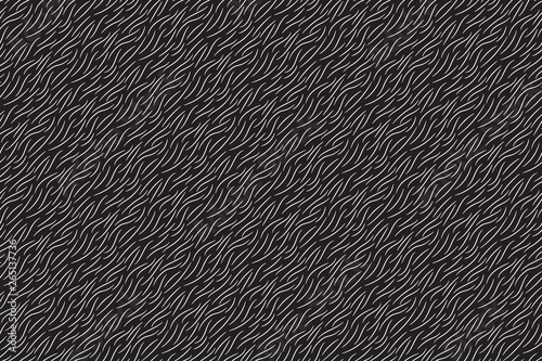 Fur texture wild animal skin black white seamless pattern