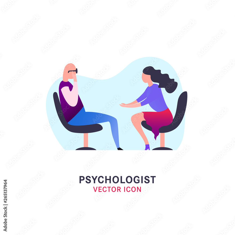 Psychologist and psychotherapist icon Psychologist and psychotherapist icon