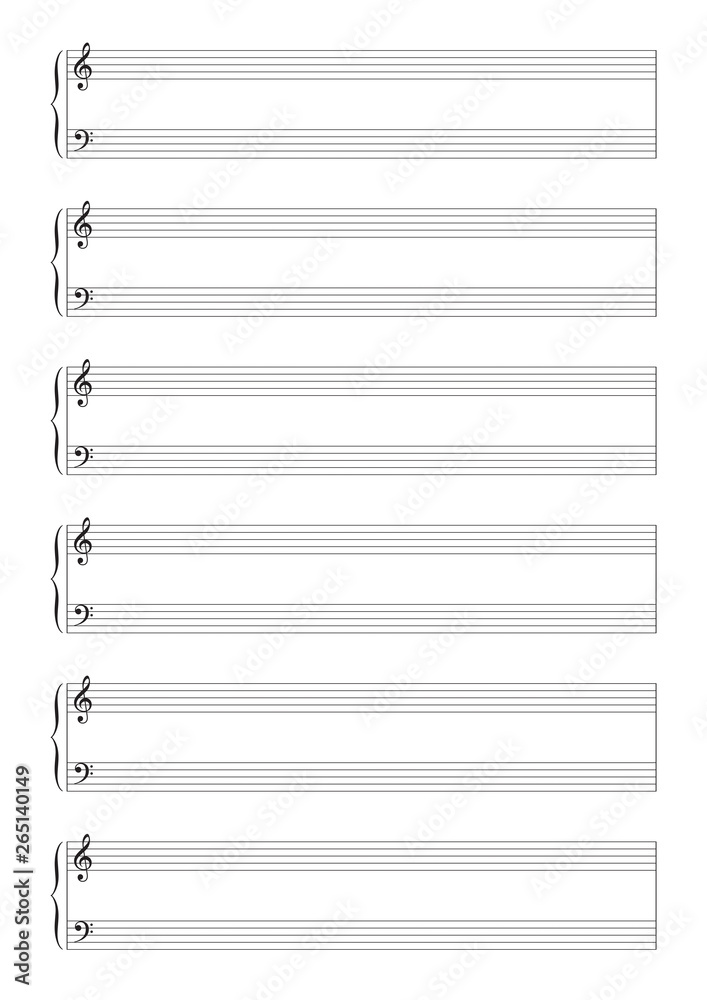 PAPIER À MUSIQUE_systèmes de portées avec accolades_pour A4_ech2 PAPIER À MUSIQUE_systèmes de portées avec accolades_pour A4_ech2