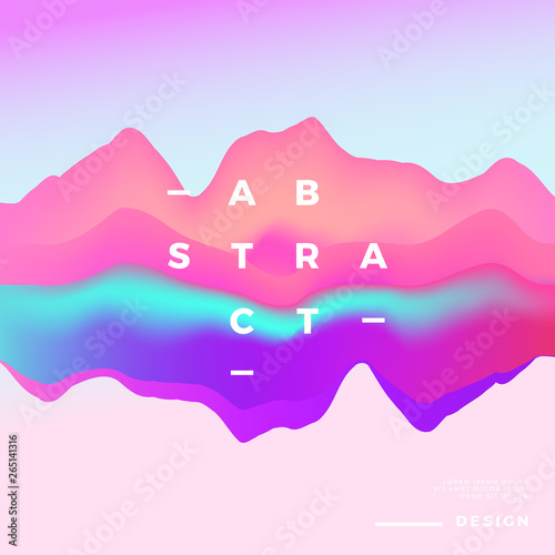 Abstract gradient background. Colorful fluid liquid shapes. Vector illustration.