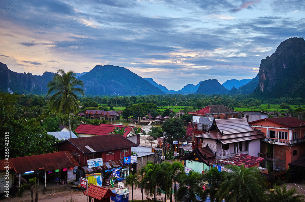 The various landscapes of Vientiane, Laos