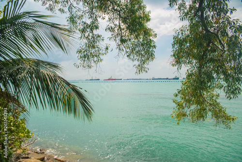 Palawan beach in Sentosa Island, Singapore.