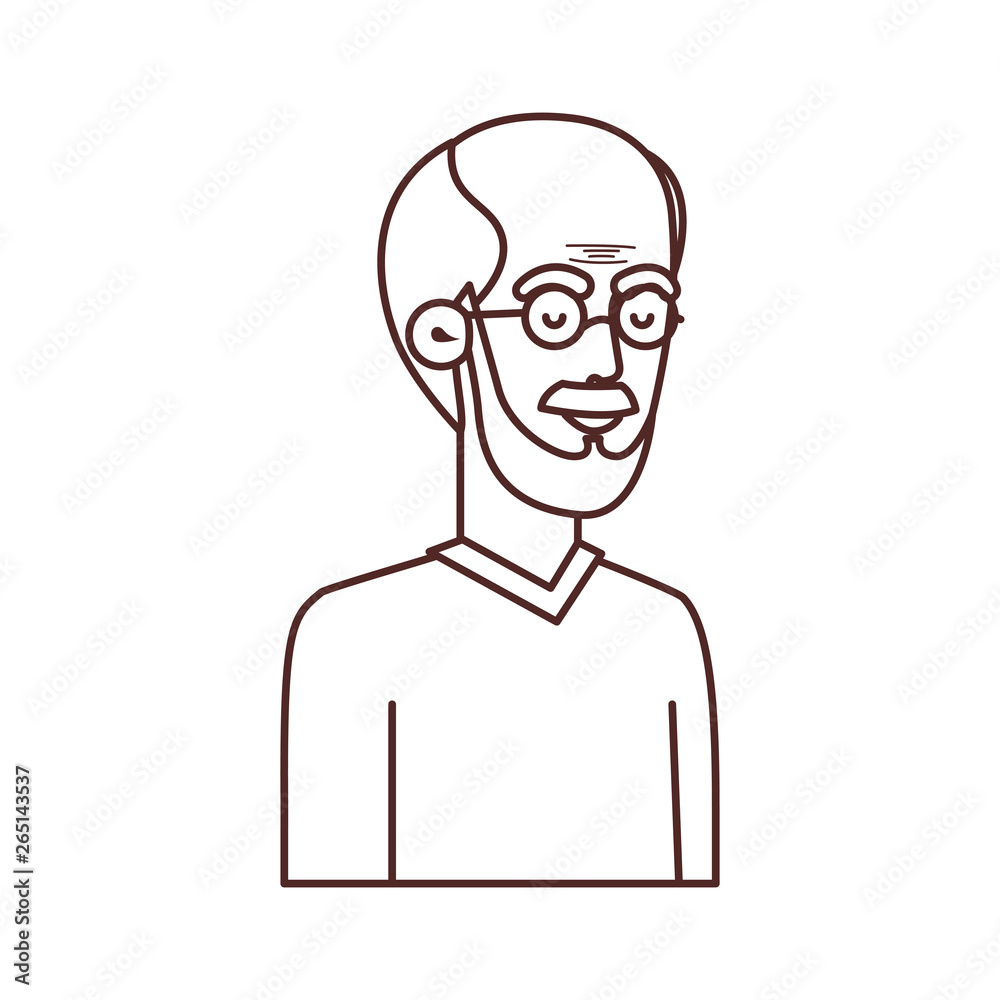 cute grandfather avatar character cute grandfather avatar character