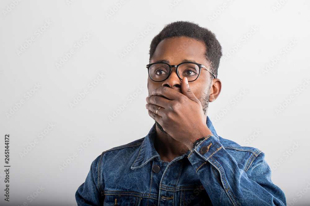 Fototapeta premium Portrait of African American male in studio