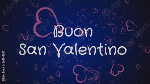 Εκτύπωση καμβά Buon San Valentino, Happy Valentine's day in italian language, greeting card, pi