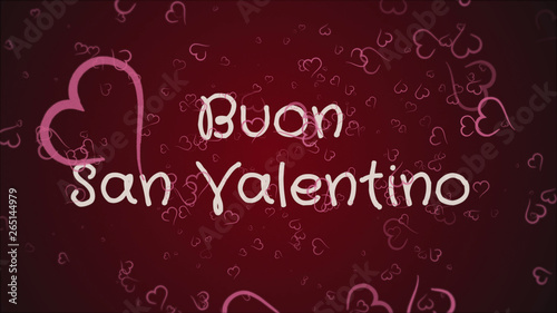 Tableau sur toile Buon San Valentino, Happy Valentine's day in italian language, greeting card, pi