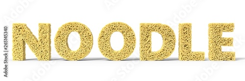 Quadro em tela noodle in shape of noodle text