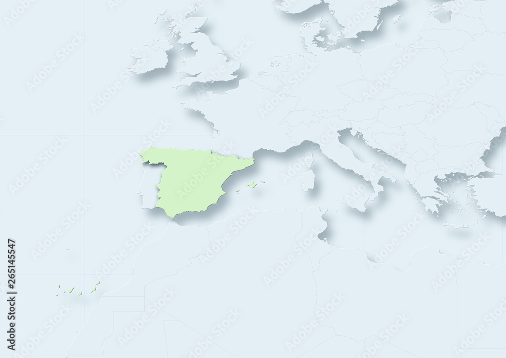 Fototapeta premium map of Spain.