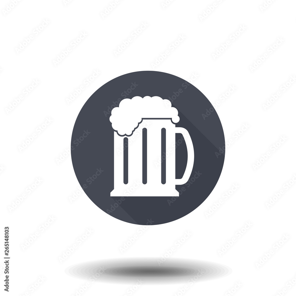 Beer Icon in trendy flat style isolated. Beer glass symbol for your web site design, logo, app, UI. Vector illustration, EPS10. Beer Icon in trendy flat style isolated. Beer glass symbol for your web site design, logo, app, UI. Vector illustration, EPS10.