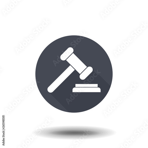 judge or auction hammer icon
