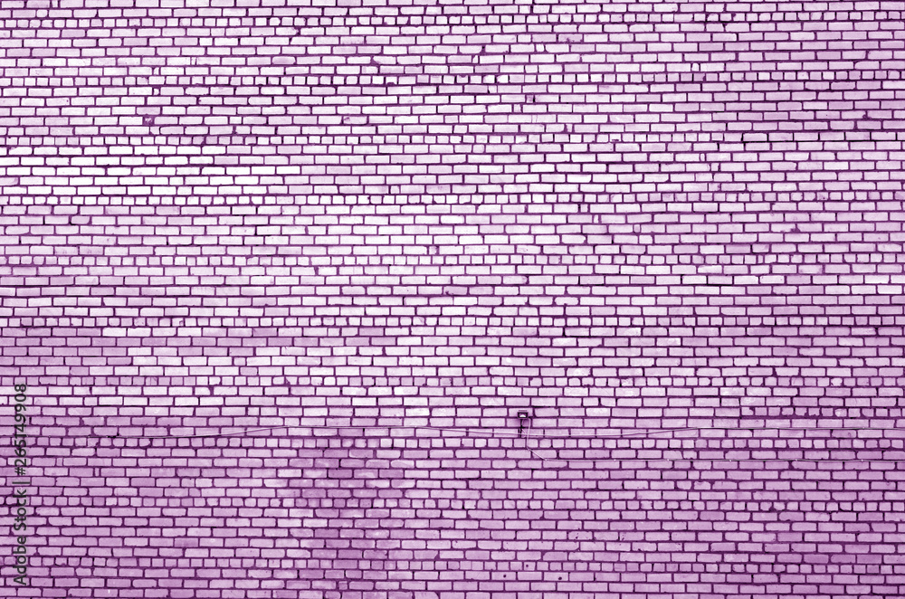 Fototapeta premium Pattern of brick wall with blur effect in purple tone.