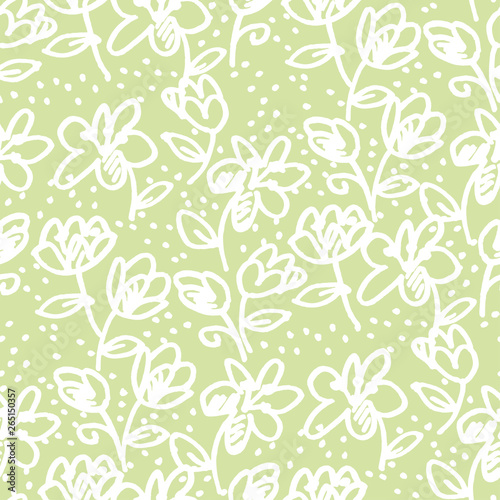 Abstract flowers marker ske...
