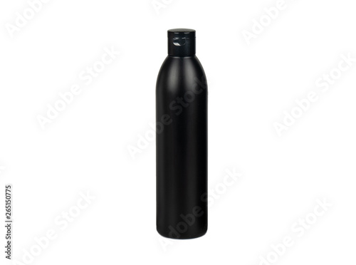 Black plastic bottle