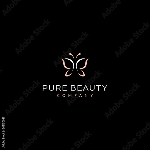beauty butterfly logo design