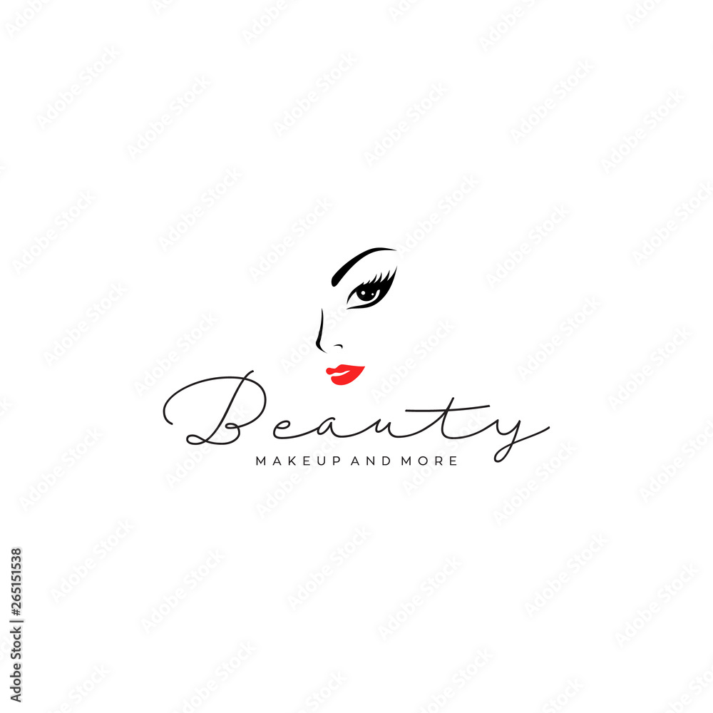 beauty lash makeup logo design beauty lash makeup logo design