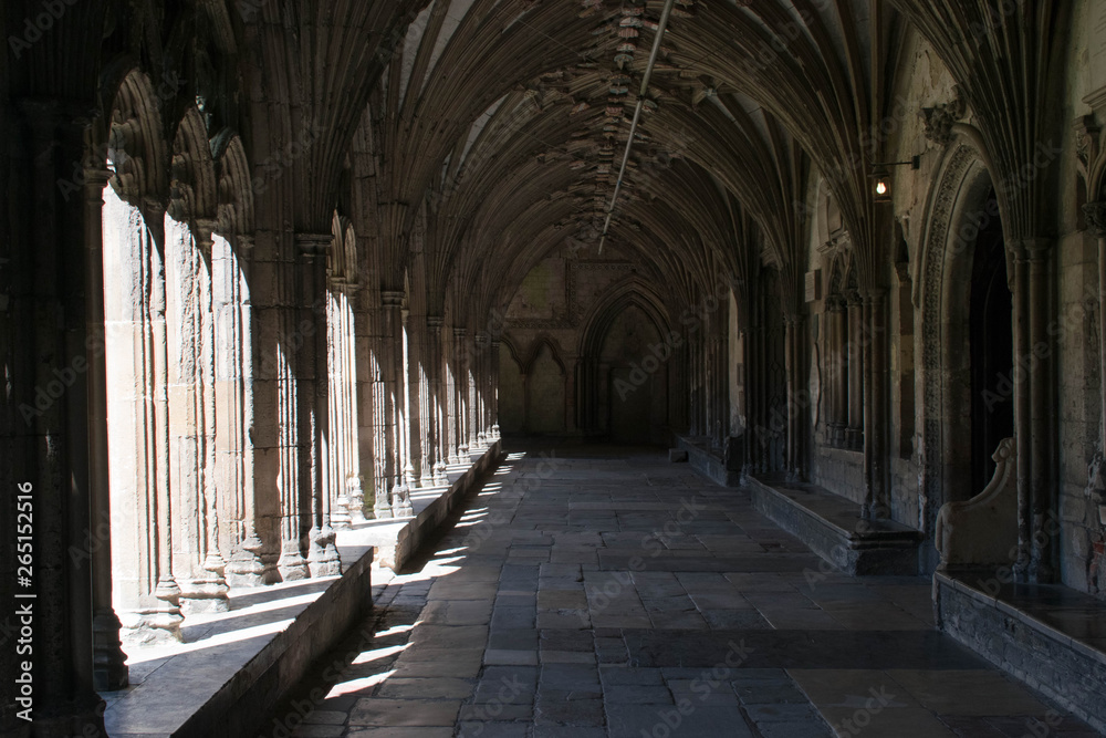The valse of the Canterbury cathedral from inside with no people  in England (2019)