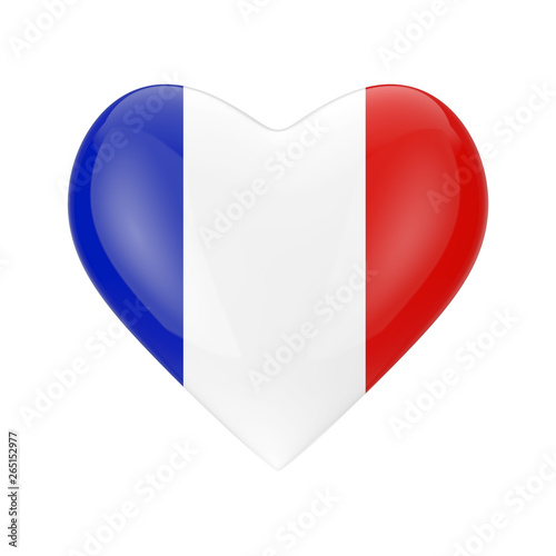 Free Download Love France Concept. France Flag in Shape of Heart. 3d Rendering - GFXLoad
