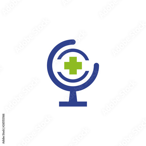 Medical and health care icon logo design vector template