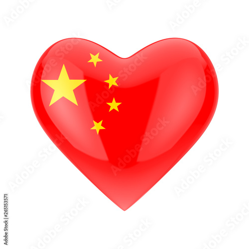 Free Download Love China Concept. China Flag in Shape of Heart. 3d Rendering - GFXLoad