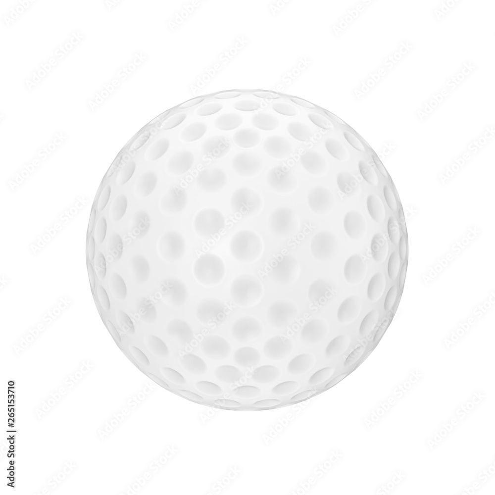 A White Golf Ball. 3d Rendering A White Golf Ball. 3d Rendering
