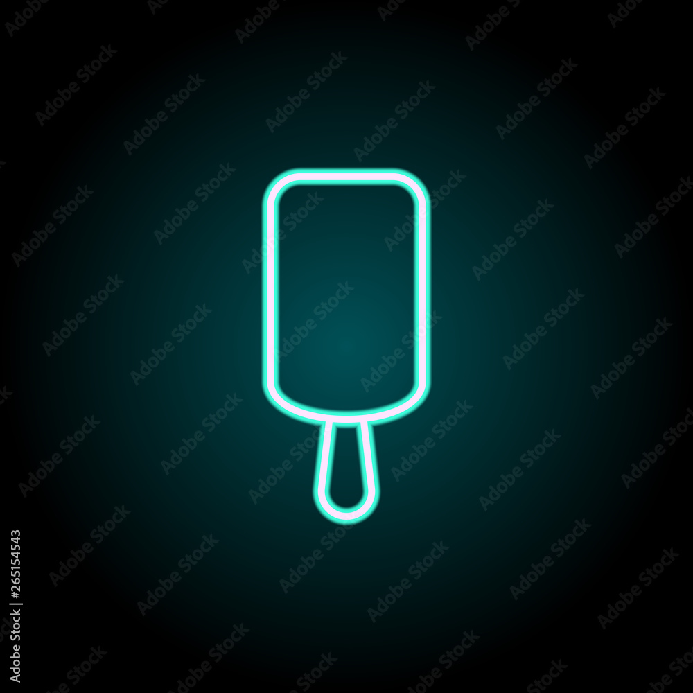 ice cream neon icon. Elements of fast food set. Simple icon for websites, web design, mobile app, info graphics ice cream neon icon. Elements of fast food set. Simple icon for websites, web design, mobile app, info graphics