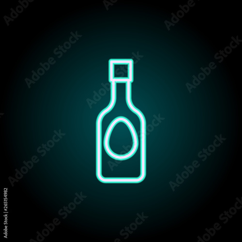 ketchup neon icon. Elements of fast food set. Simple icon for websites  web design  mobile app  info graphics