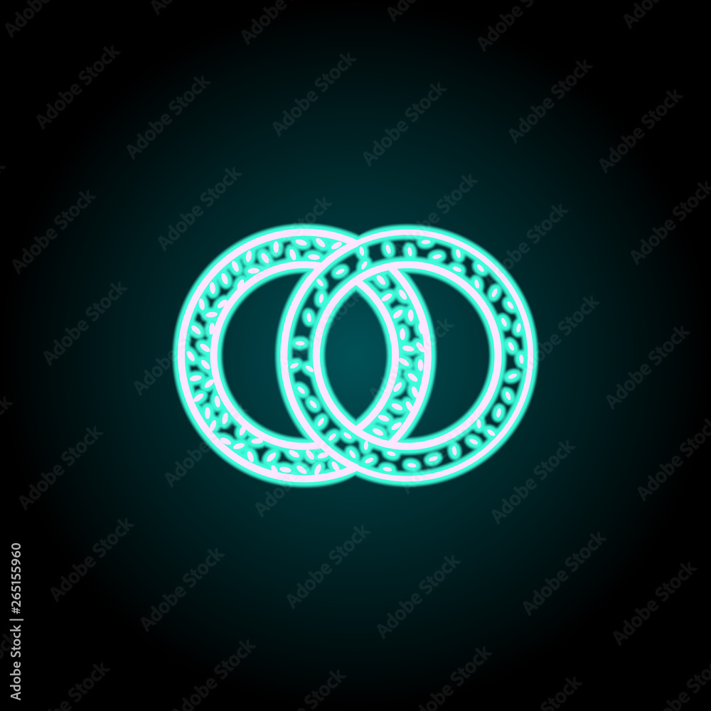bagel neon icon. Elements of fast food set. Simple icon for websites, web design, mobile app, info graphics bagel neon icon. Elements of fast food set. Simple icon for websites, web design, mobile app, info graphics