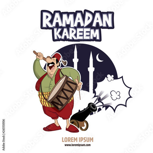 Ramadan kareem, ramadan drummer, islamic and turkish celebration 