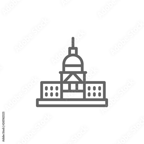 Capitol, building icon. Element of United States icon. Thin line icon for website design and development, app development. Premium icon
