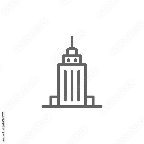 Empire state building icon. Element of United States icon. Thin line icon for website design and development, app development. Premium icon