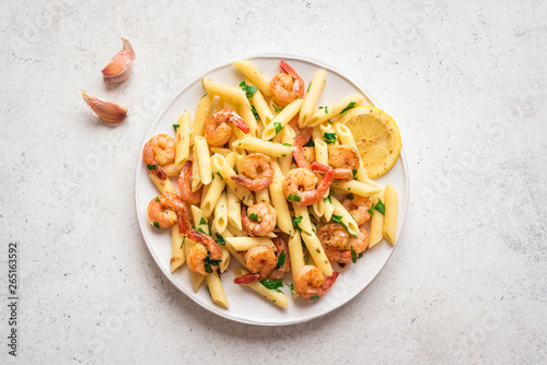 Obraz na plátně Shrimp Pasta