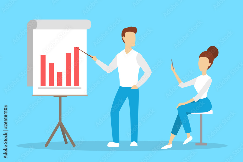 Man making business presentation in front of group Man making business presentation in front of group