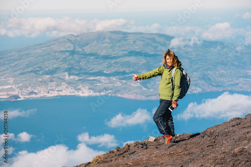 Climbing Pico volcano on the Azores photo